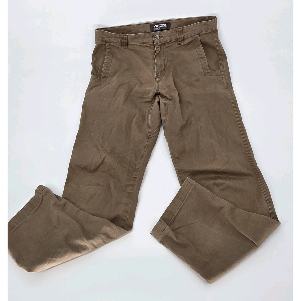Mountain Khakis Teton Pants Mens 33x34 Relaxed Cotton Stretch Outdoor Hiking